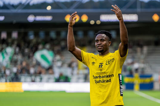 Elfsborgs Momoh Ibrahim Kamara jublar