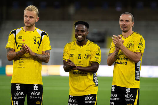 Elfsborgs Frederik Ihler, Momoh Ibrahim Kamara och Niklas