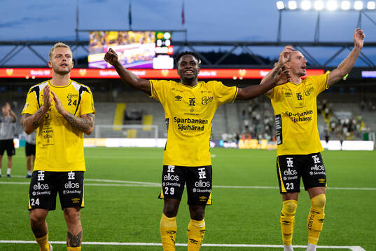 Elfsborgs Frederik Ihler, Momoh Ibrahim Kamara och Niklas
