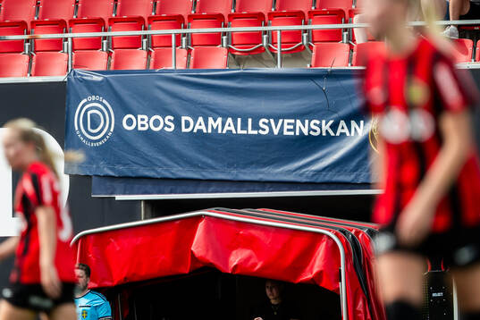En skylt med texten Damallsvenskan