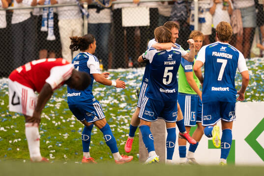 IFK Norrköpings Ryan Nelson jublar