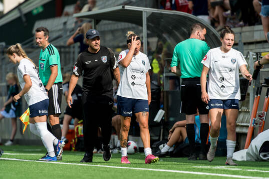 under fotbollsmatchen i Damallsvenskan mellan Rosengård