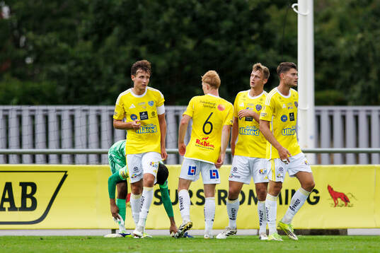 Falkenbergs spelare jublar