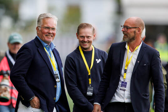 Falkenbergs ordförande Patrik Hanell och klubbchef Patrik
