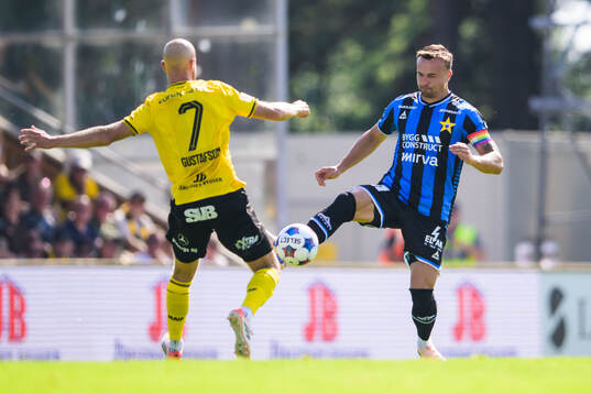 Mjällbys Viktor Gustafson och Sirius Henrik Rönnlöf