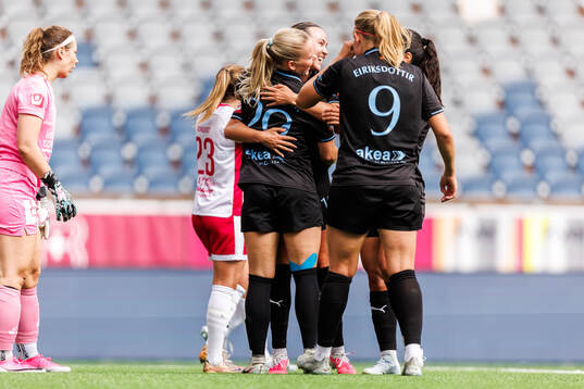 Malmö FFs Älvali Lindström jublar