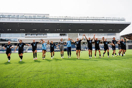 Malmö FFs spelare jublar