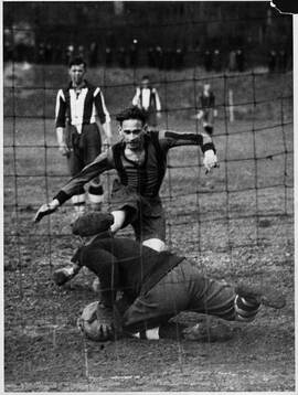 Fotboll, Hammarby IF - Reymersholms IK. Hammarby IP, 1928.
