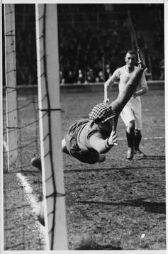 Fotboll, Vestermalms målvakt, Allsvenskan 1929. Stockholms