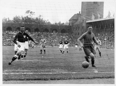 Fotboll, Landskamp Sverige-Danmark 1933. Stockholm,