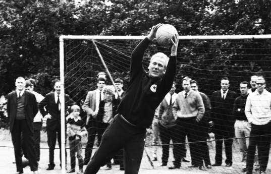 Målvaktsträning med Bert Trautmann