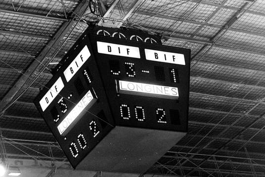 Resultattavlan på arenan