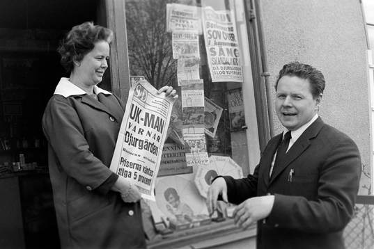 Gösta Sandberg, Djurgården läser löpsedlarna från DN