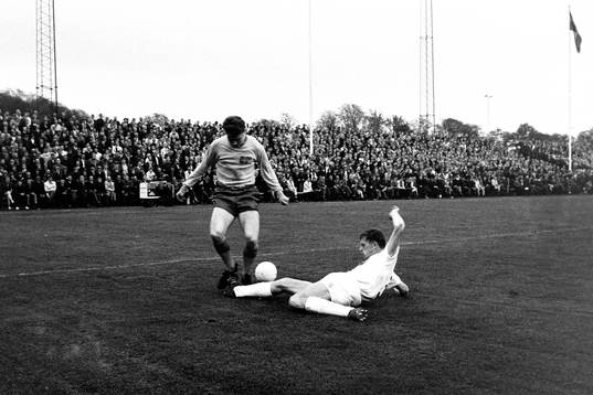 Sveriges Roger Magnusson i dribblingstagen