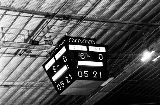 Resultattavlan på arenan