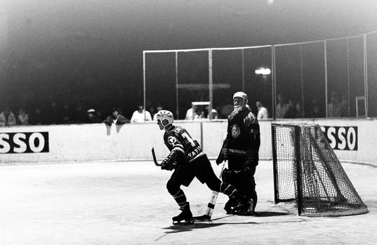 Stig-Goran Johansson och brynäs målvakt