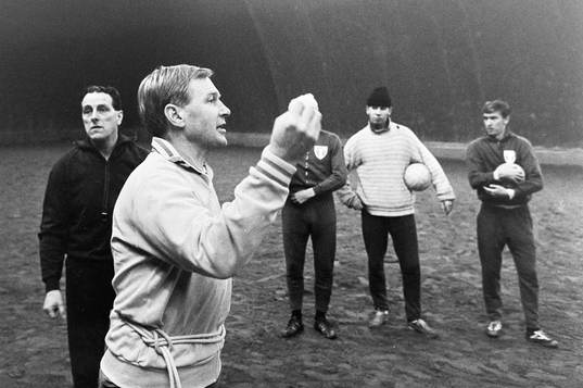 Orvar Bergmark, förbundskapten och Georg Ericson