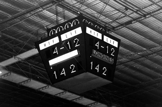 Resultattavlan på arenan