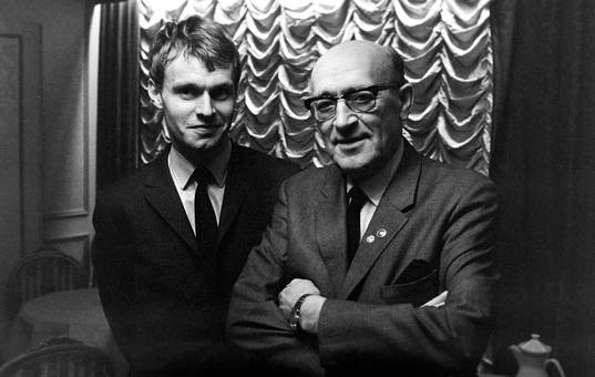 Ingvar Svensson till vänster och Eric Persson, ordförande