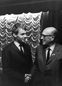 Ingvar Svensson till vänster och Eric Persson, ordförande