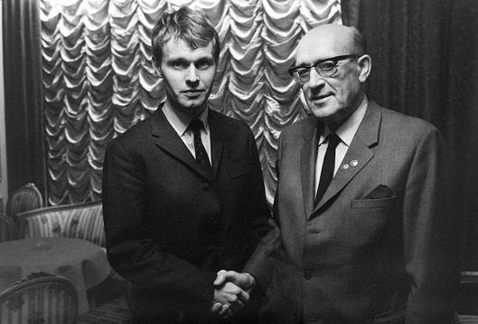 Ingvar Svensson till vänster och Eric Persson, ordförande