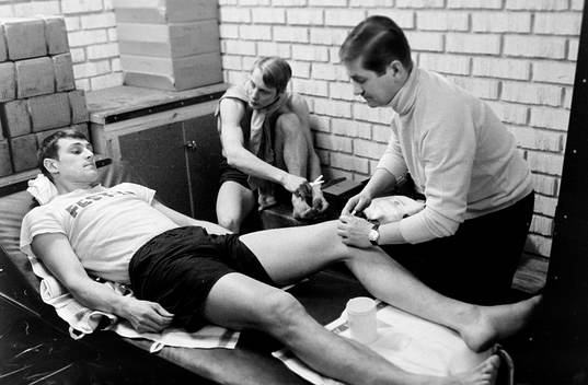 Spelarna får massage