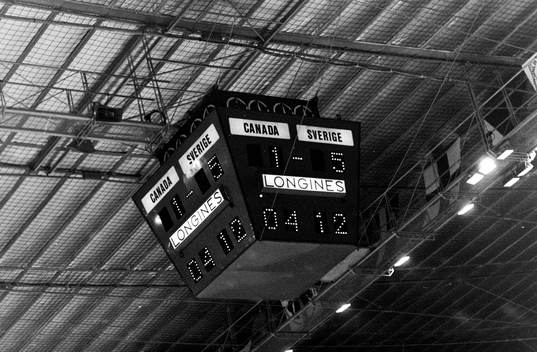 Resultattavlan på arenan