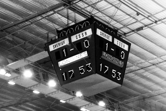 Resultattavlan på arenan
