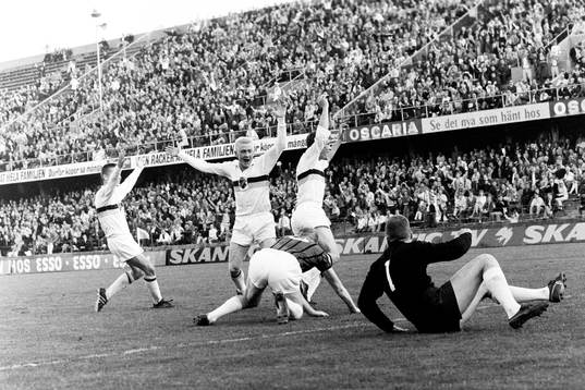 Roland Lundblad och Kurt Andersson, AIK jublar