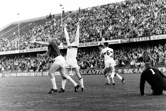 Roland Lundblad och Kurt Andersson, AIK jublar