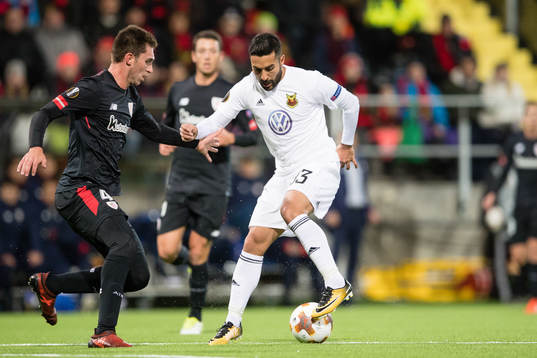 Östersunds Saman Ghoddos mot Athletic Bilbaos Aymeric