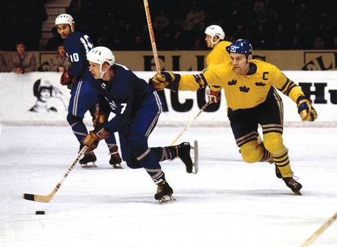 Ulf Sterner of team Sweden chases #7 from team Poland