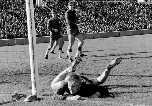 Hammarbys målvakt Ronnie Hellström har gjort en räddning