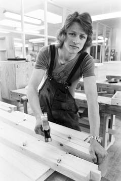 Lennart Larsson på verkstadsskolan i Hässleholm