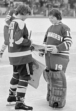 Goaltender Pelle Lindbergh of Hammarby in 1972. Editors