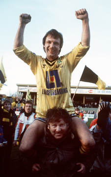 Fotboll, Flemming Pehrson, Mjällby, jubel