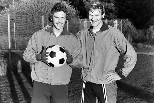 Bo Jönsson, målvakt och Bert Wåhlin, tränare