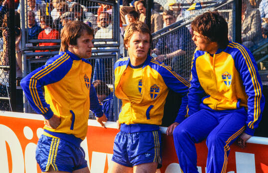 Sveriges Sanny Åslund, Torbjörn Nilsson och Magnus