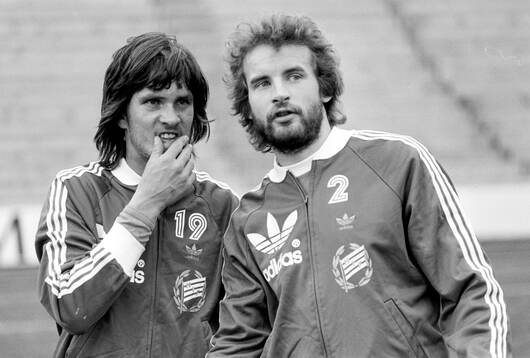 Hammarbys Klas Johansson och Mats Werner vid uppvärmningen