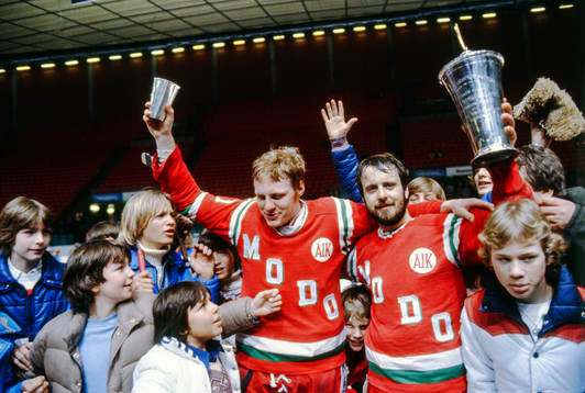 Lagkapten Roger Lindström och Sune Ödling, målvakt
