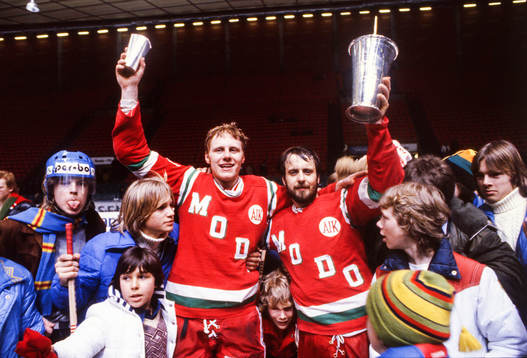 Sune Ödling, målvakt och lagkapten Roger Lindström