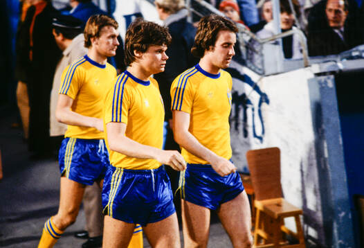 Stig Fredriksson, Peter Nilsson och Mats Nordgren innan