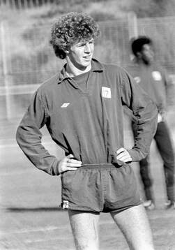 Tommy Caton at training
