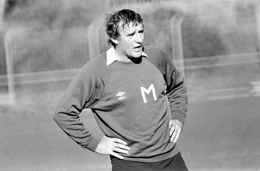 Manager Malcolm Allison at training
