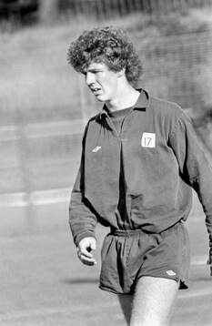 Tommy Caton at training