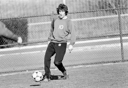 Tommy Booth at training
