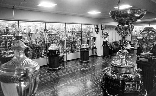 Real Madrids trophy room at Santiago Bernabeu stadium