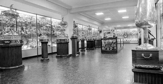 Real Madrids trophy room at Santiago Bernabeu stadium