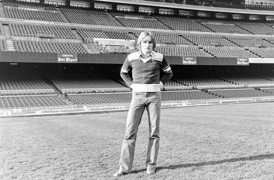 Allan Simonsen at Camp Nou stadium
