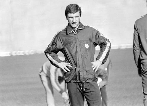 Hans Krankl at a training session